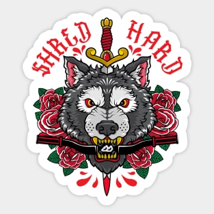 Shred Hard Sticker